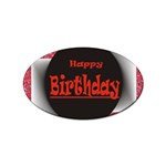 Happy Birthday Sticker Oval (100 pack)