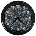 Black and White Threads Wall Clock (Black)