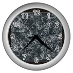 Black and White Threads Wall Clock (Silver)