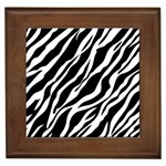 Zebra Skin 1 Framed Tile