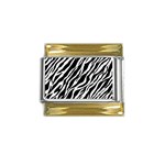 Zebra Skin 1 Gold Trim Italian Charm (9mm)