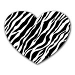 Zebra Skin 1 Mousepad (Heart)