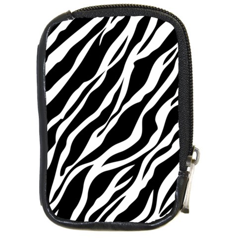 Zebra Skin 1 Compact Camera Leather Case from UrbanLoad.com Front