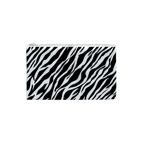 Zebra Skin 1 Cosmetic Bag (Small) from UrbanLoad.com Front