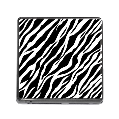 Zebra Skin 1 Memory Card Reader with Storage (Square) from UrbanLoad.com Front