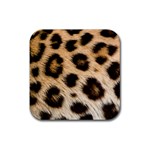 Leopard Skin Rubber Square Coaster (4 pack)