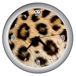 Leopard Skin Wall Clock (Silver)