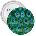 Peacock Feather 1 3  Button