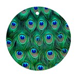 Peacock Feather 1 Ornament (Round)
