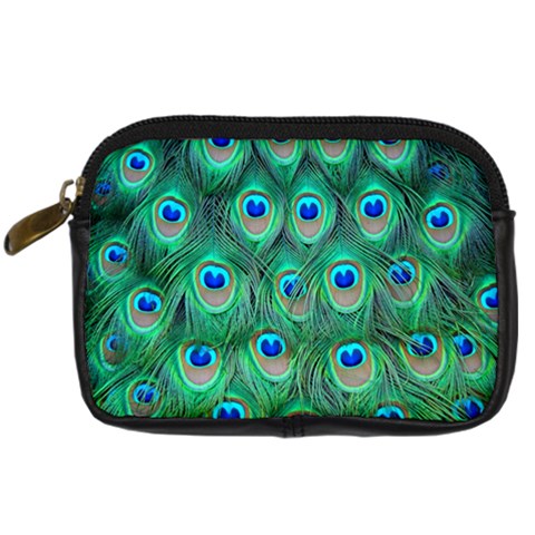 Peacock Feather 1 Digital Camera Leather Case from UrbanLoad.com Front