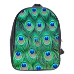 Peacock Feather 1 School Bag (Large)