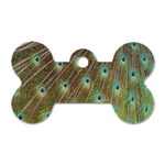 Peacock Feathers 2 Dog Tag Bone (Two Sides)