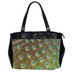 Peacock Feathers 2 Oversize Office Handbag (Two Sides)