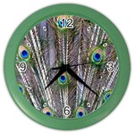 Peacock Feathers 3 Color Wall Clock