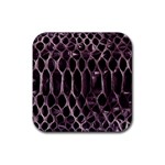 Snake Skin 3 Rubber Square Coaster (4 pack)