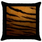 Tiger Skin 2 Throw Pillow Case (Black)