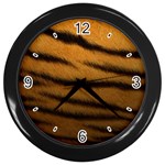 Tiger Skin 2 Wall Clock (Black)
