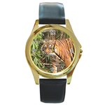 Tiger 1 Round Gold Metal Watch