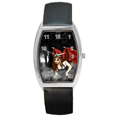 Crimson Wings Barrel Style Metal Watch from UrbanLoad.com Front