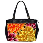 Golden Flowers Custom Oversize Office Handbag (Two Sides)