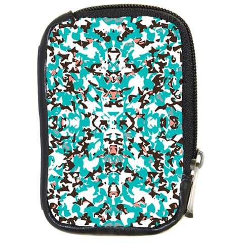 Turquoise Delight Custom Compact Camera Leather Case from UrbanLoad.com Front