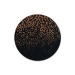 Brown Leopard Custom Rubber Round Coaster (4 pack)