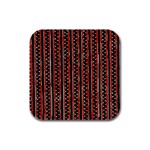 Red Tigio Custom Rubber Square Coaster (4 pack)