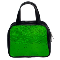 Green Custom Classic Handbag (Two Sides) from UrbanLoad.com Front