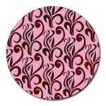 Pink Curl Custom Round Mousepad