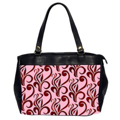 Pink Curl Custom Oversize Office Handbag (Two Sides) from UrbanLoad.com Front