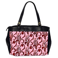 Pink Curl Custom Oversize Office Handbag (Two Sides) from UrbanLoad.com Back