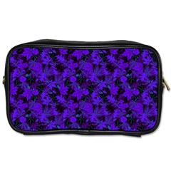 Purple Floral Custom Toiletries Bag (Two Sides) from UrbanLoad.com Front