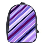 Purple Candy Cane Custom School Bag (Large)