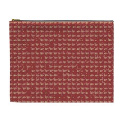 Red Mosaic Custom Cosmetic Bag (XL) from UrbanLoad.com Front