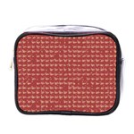 Red Mosaic Custom Mini Toiletries Bag (One Side)