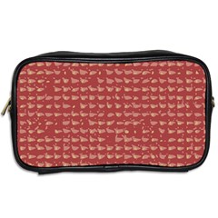 Red Mosaic Custom Toiletries Bag (Two Sides) from UrbanLoad.com Back