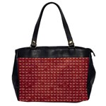 Red Mosaic Custom Oversize Office Handbag (One Side)