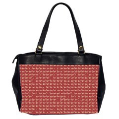 Red Mosaic Custom Oversize Office Handbag (Two Sides) from UrbanLoad.com Back