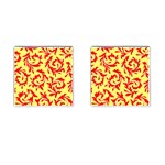 Leafy Red Custom Cufflinks (Square)