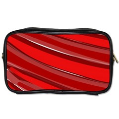 Red Stripe Custom Toiletries Bag (Two Sides) from UrbanLoad.com Front