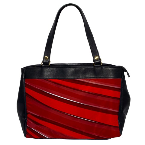 Red Stripe Custom Oversize Office Handbag (One Side) from UrbanLoad.com Front