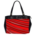 Red Stripe Custom Oversize Office Handbag (Two Sides)