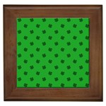 Green Shamrock Custom Framed Tile