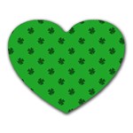 Green Shamrock Custom Mousepad (Heart)