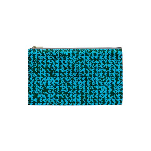Turquoise Weave Custom Cosmetic Bag (Small) from UrbanLoad.com Front