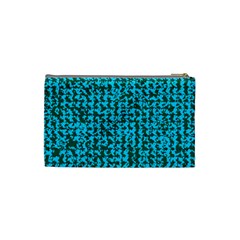 Turquoise Weave Custom Cosmetic Bag (Small) from UrbanLoad.com Back