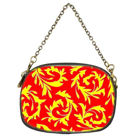 Yellow Paisley Custom Chain Purse (One Side) from UrbanLoad.com Front