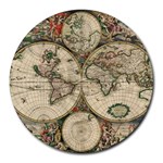 world-map1689 Round Mousepad