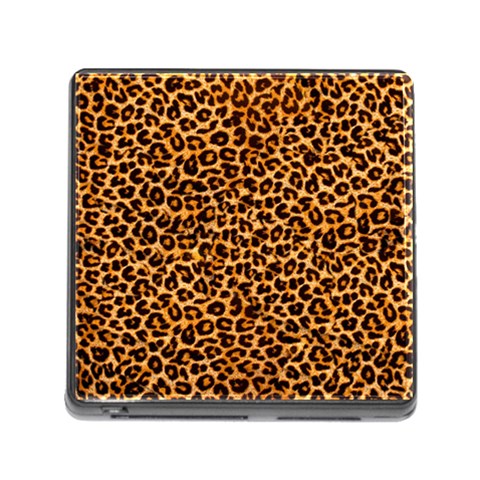Leopard Memory Card Reader with Storage (Square) from UrbanLoad.com Front