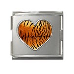Tiger Mega Link Heart Italian Charm (18mm)